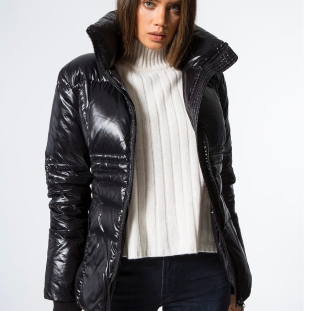 💌 Carbon 38 Puffer Jacket Quilted Black Size: Large - Picture 8 of 8